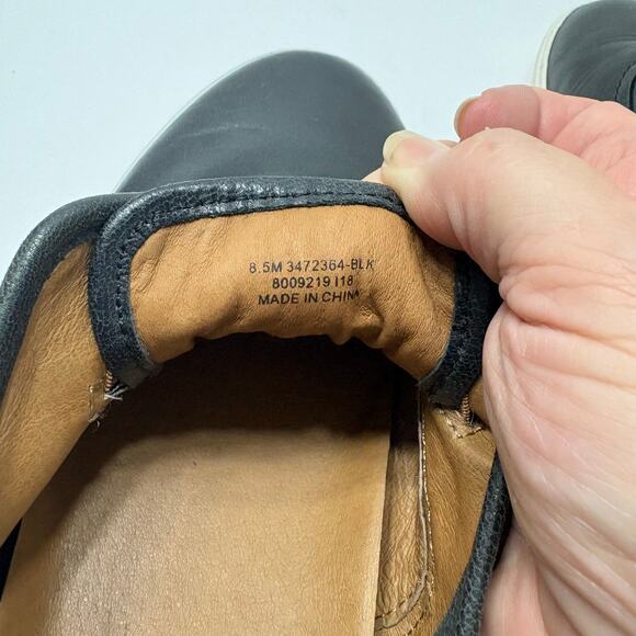 FRYE Mindy Black Leather Slip-On Sneakers Women’s Casual Comfort Shoes sz: 8.5 - Picture 9 of 12